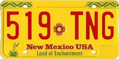 NM license plate 519TNG