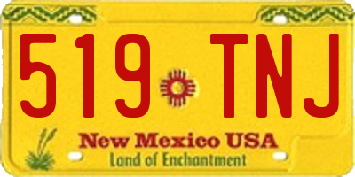 NM license plate 519TNJ