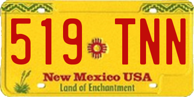 NM license plate 519TNN