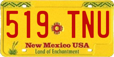 NM license plate 519TNU