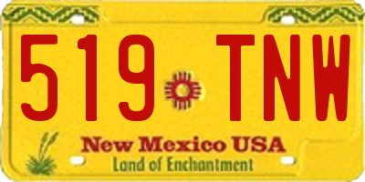NM license plate 519TNW