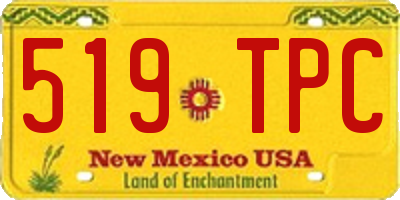 NM license plate 519TPC
