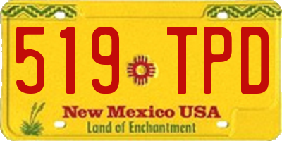 NM license plate 519TPD