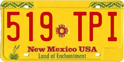 NM license plate 519TPI