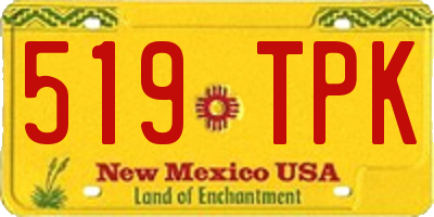 NM license plate 519TPK