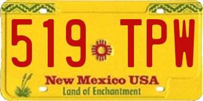 NM license plate 519TPW