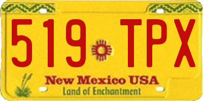 NM license plate 519TPX