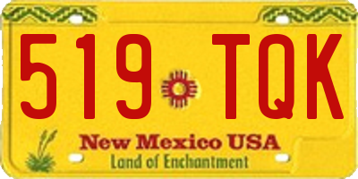 NM license plate 519TQK