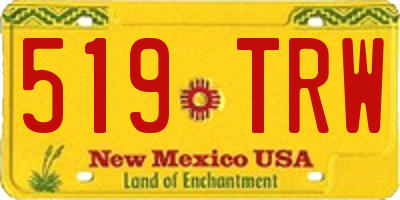 NM license plate 519TRW