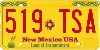 NM license plate 519TSA