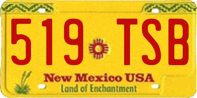 NM license plate 519TSB