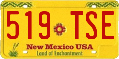 NM license plate 519TSE