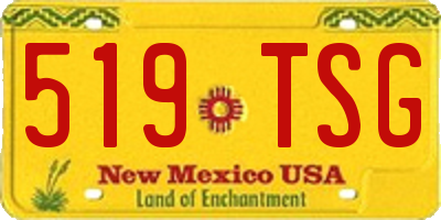 NM license plate 519TSG
