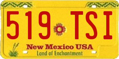 NM license plate 519TSI