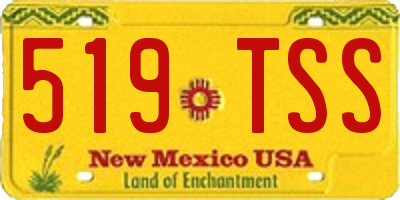 NM license plate 519TSS
