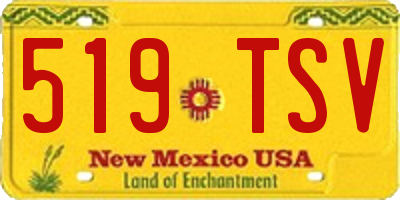 NM license plate 519TSV