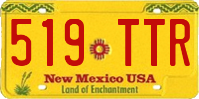 NM license plate 519TTR