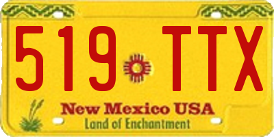 NM license plate 519TTX