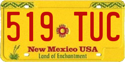 NM license plate 519TUC