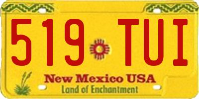 NM license plate 519TUI