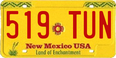 NM license plate 519TUN