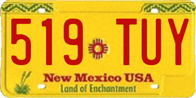 NM license plate 519TUY