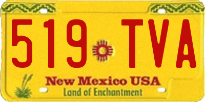 NM license plate 519TVA