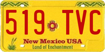 NM license plate 519TVC