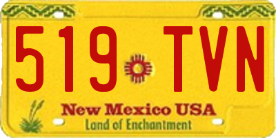 NM license plate 519TVN