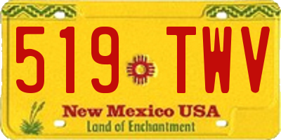 NM license plate 519TWV