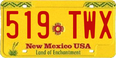 NM license plate 519TWX