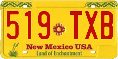 NM license plate 519TXB