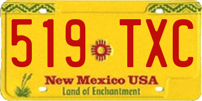 NM license plate 519TXC
