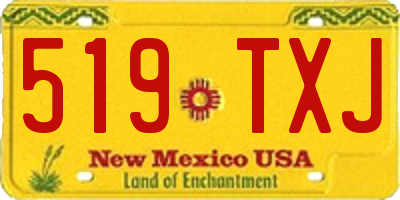 NM license plate 519TXJ