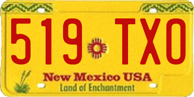 NM license plate 519TXO