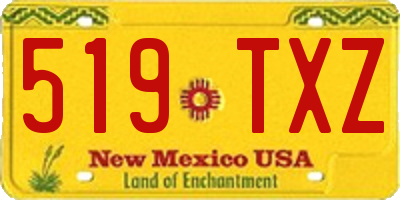 NM license plate 519TXZ