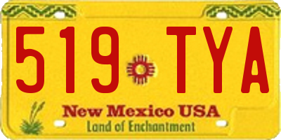 NM license plate 519TYA