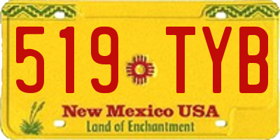 NM license plate 519TYB