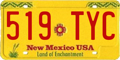 NM license plate 519TYC
