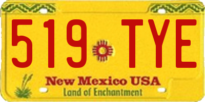 NM license plate 519TYE