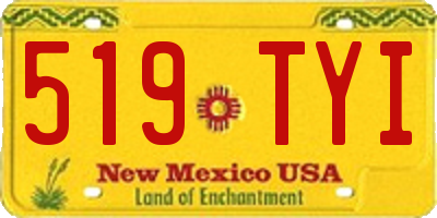 NM license plate 519TYI