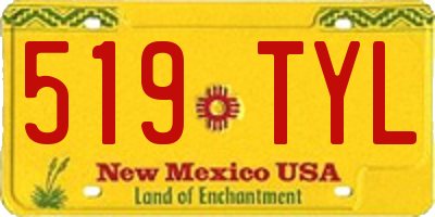 NM license plate 519TYL