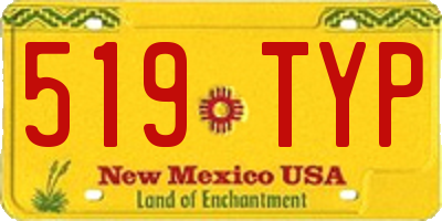 NM license plate 519TYP