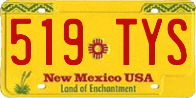 NM license plate 519TYS