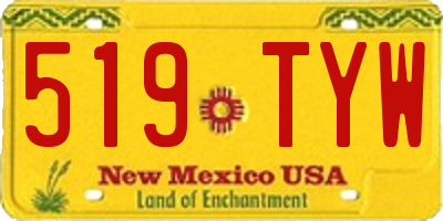 NM license plate 519TYW