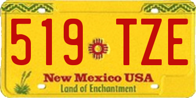 NM license plate 519TZE