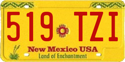 NM license plate 519TZI
