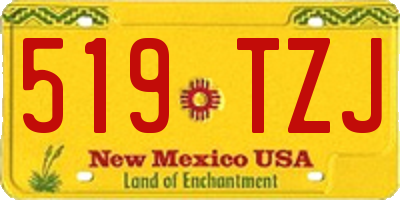 NM license plate 519TZJ