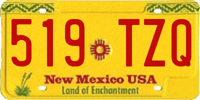 NM license plate 519TZQ