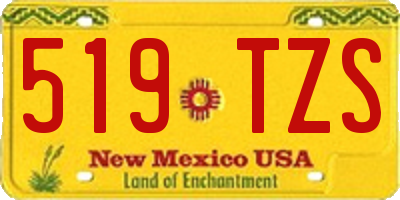 NM license plate 519TZS